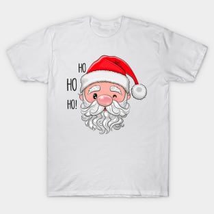 Santa Claus head and text ho-ho-ho T-Shirt
